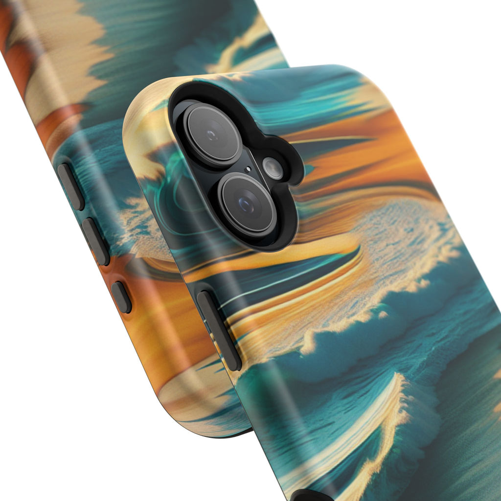 Impact Resistant Phone Case, Surf Wave Beach Lovers, Ocean Waves Design