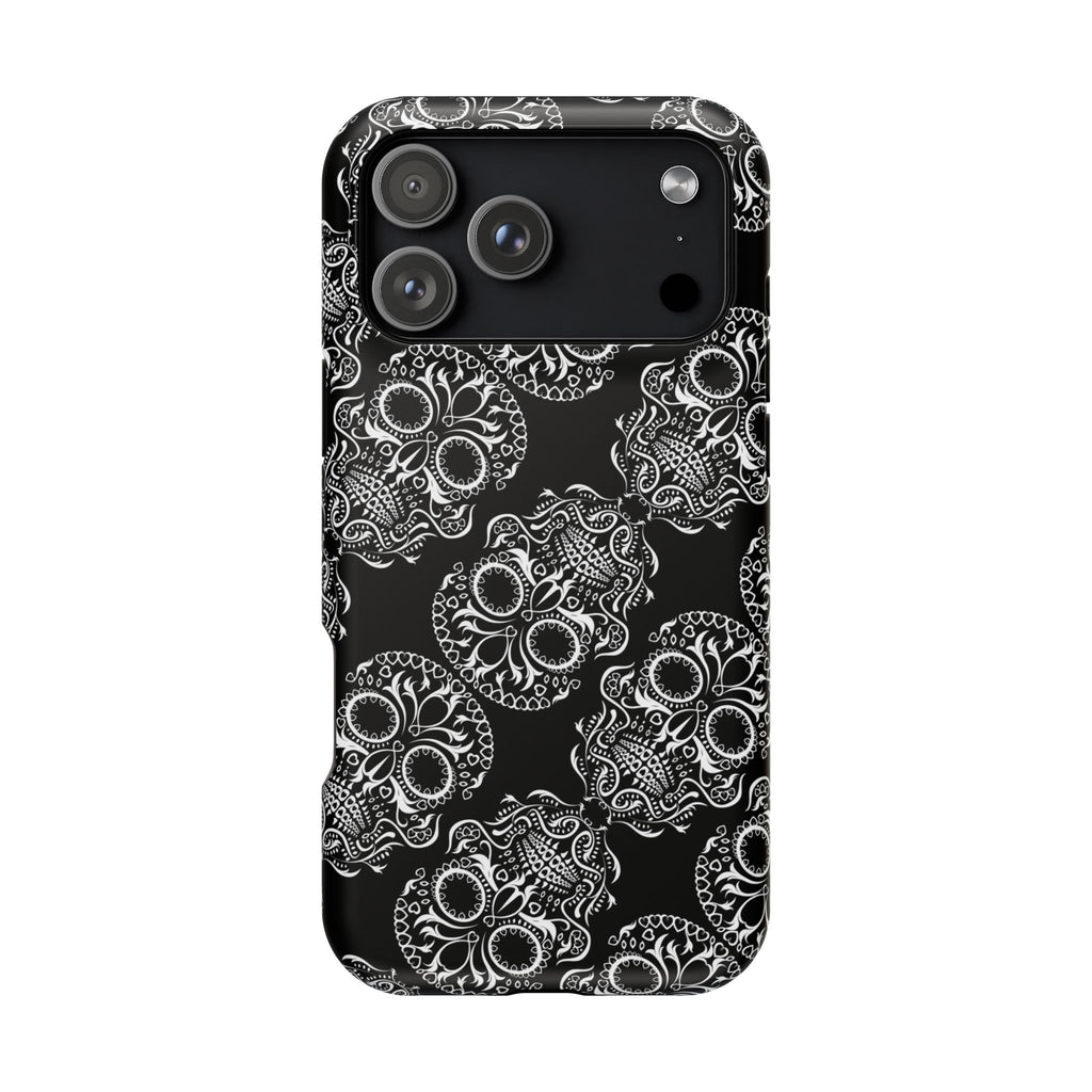 Skull Pattern Black & White Gothic Tough Cases for iPhone