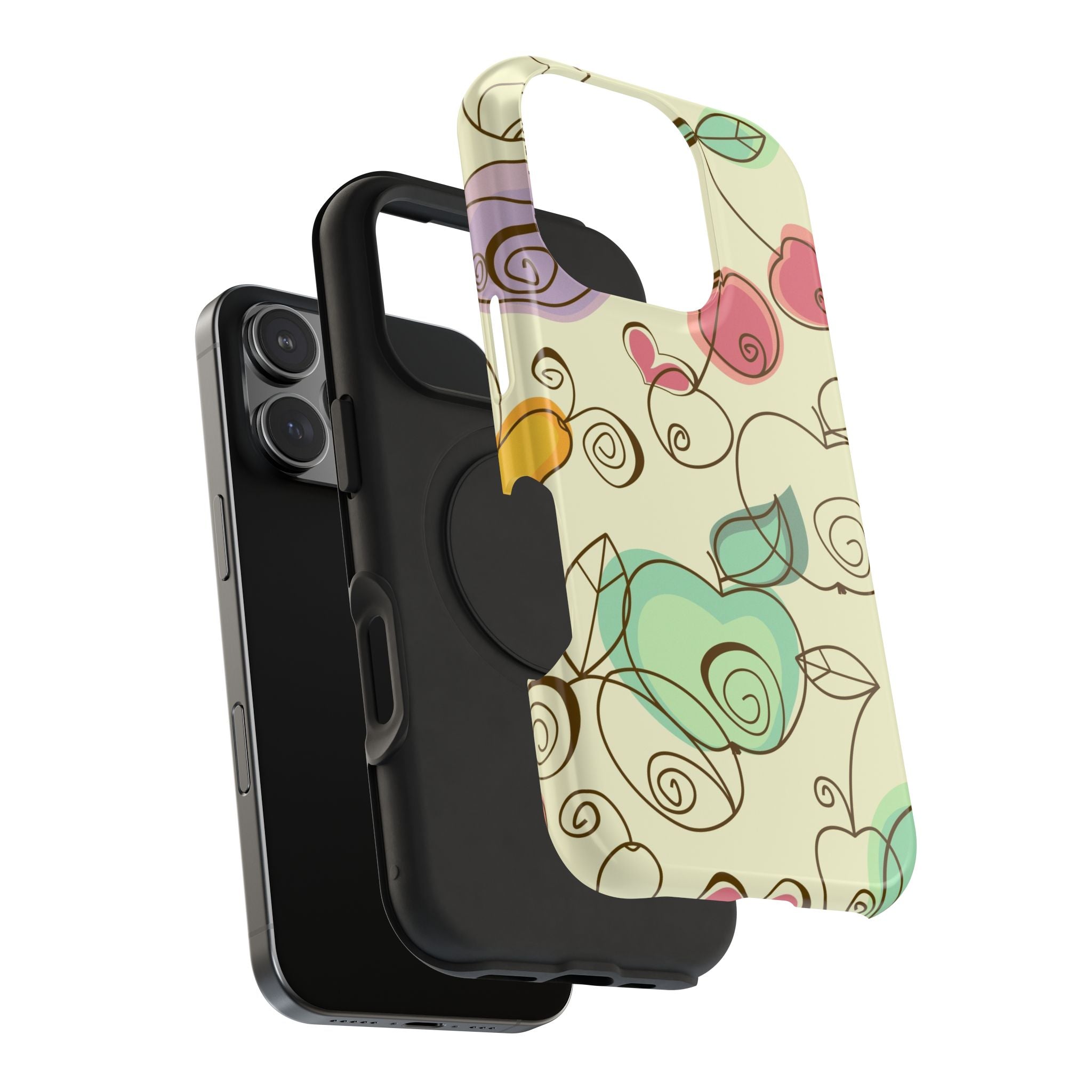Colorful Floral Phone Case, Impact-Resistant