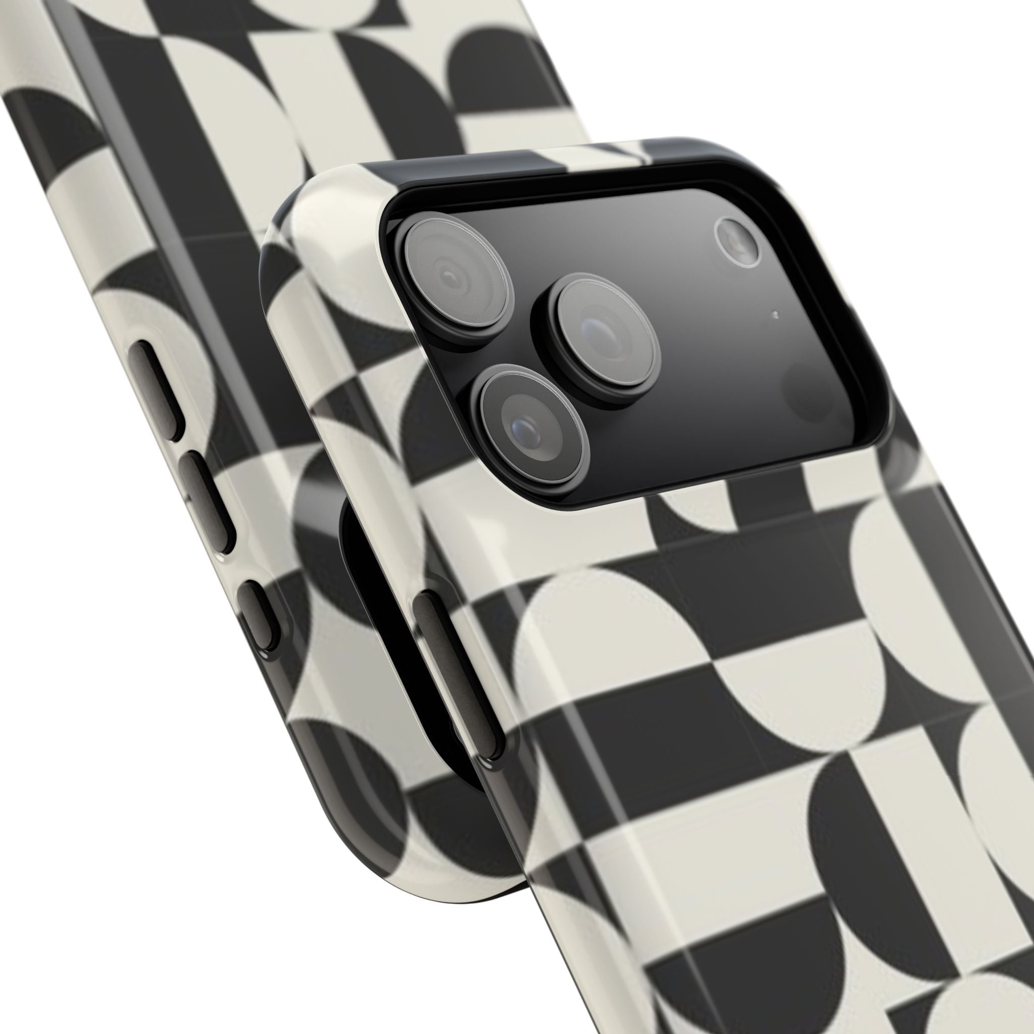 Black and White Design Impact-Resistant Case