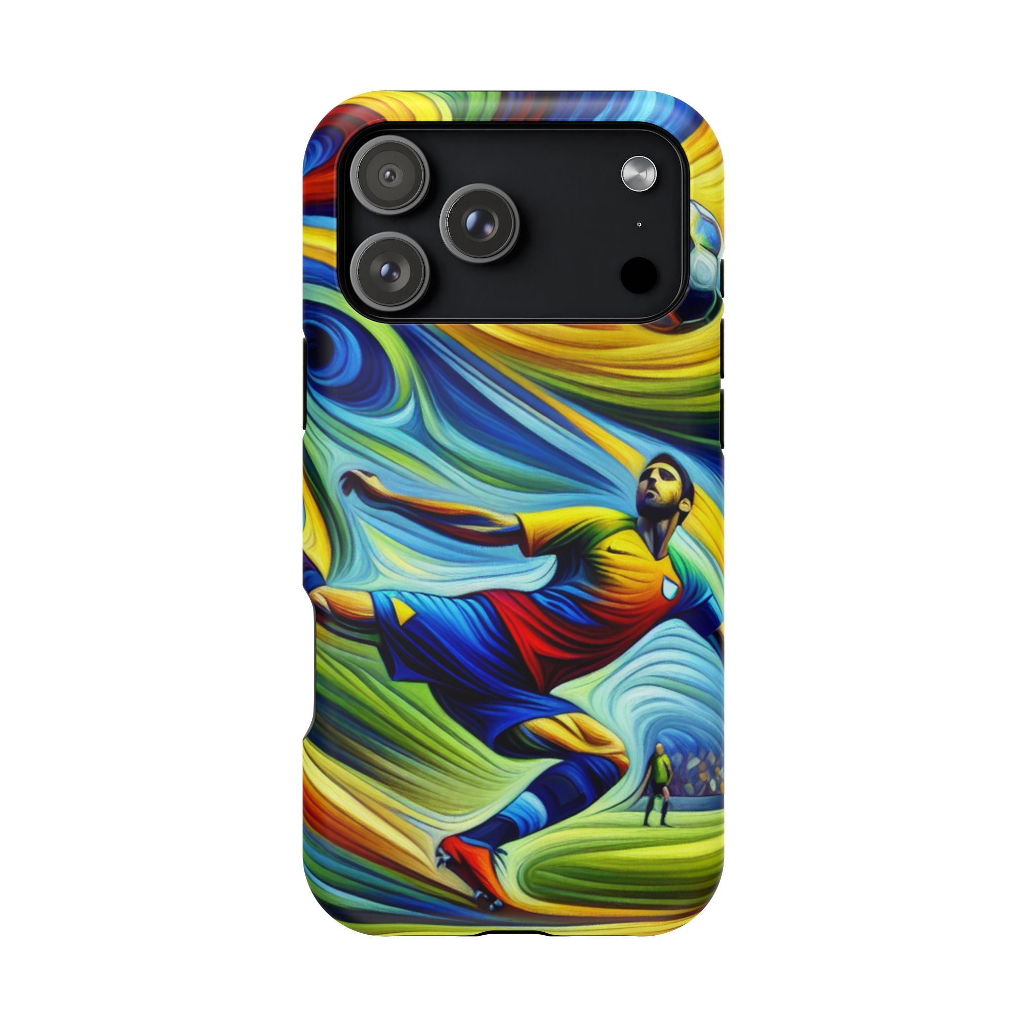 Colorful Soccer Impact Resistant Phone Case
