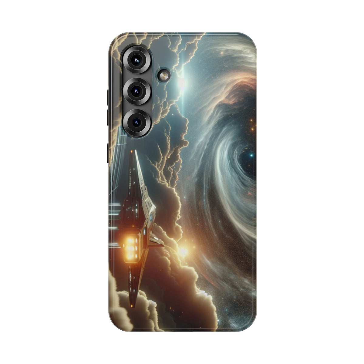 Spacecraft Vortex Phone Case — Impact-Resistant Sci‑Fi iPhone Cover