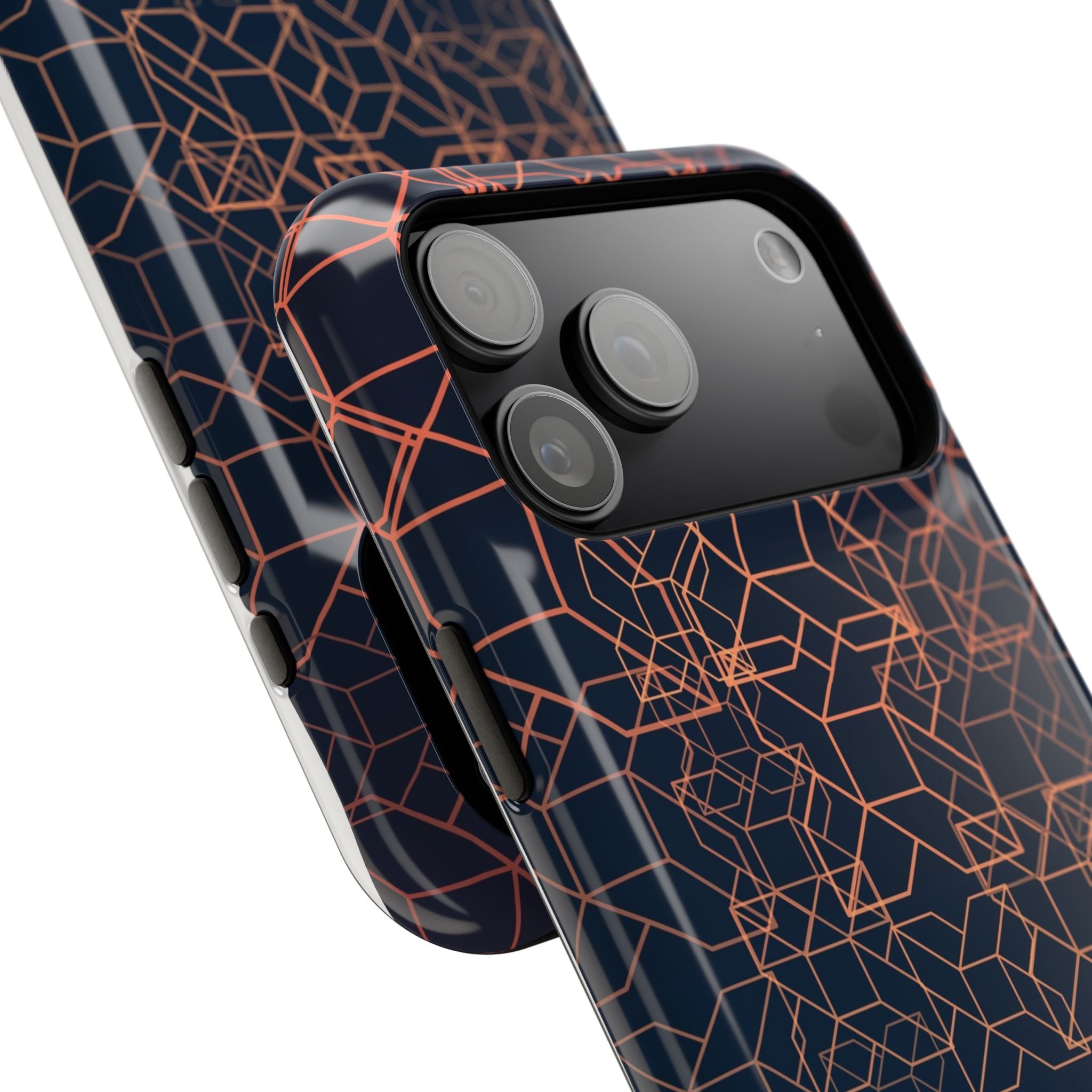Geometric Pattern Phone Case, Durable Impact-Resistant