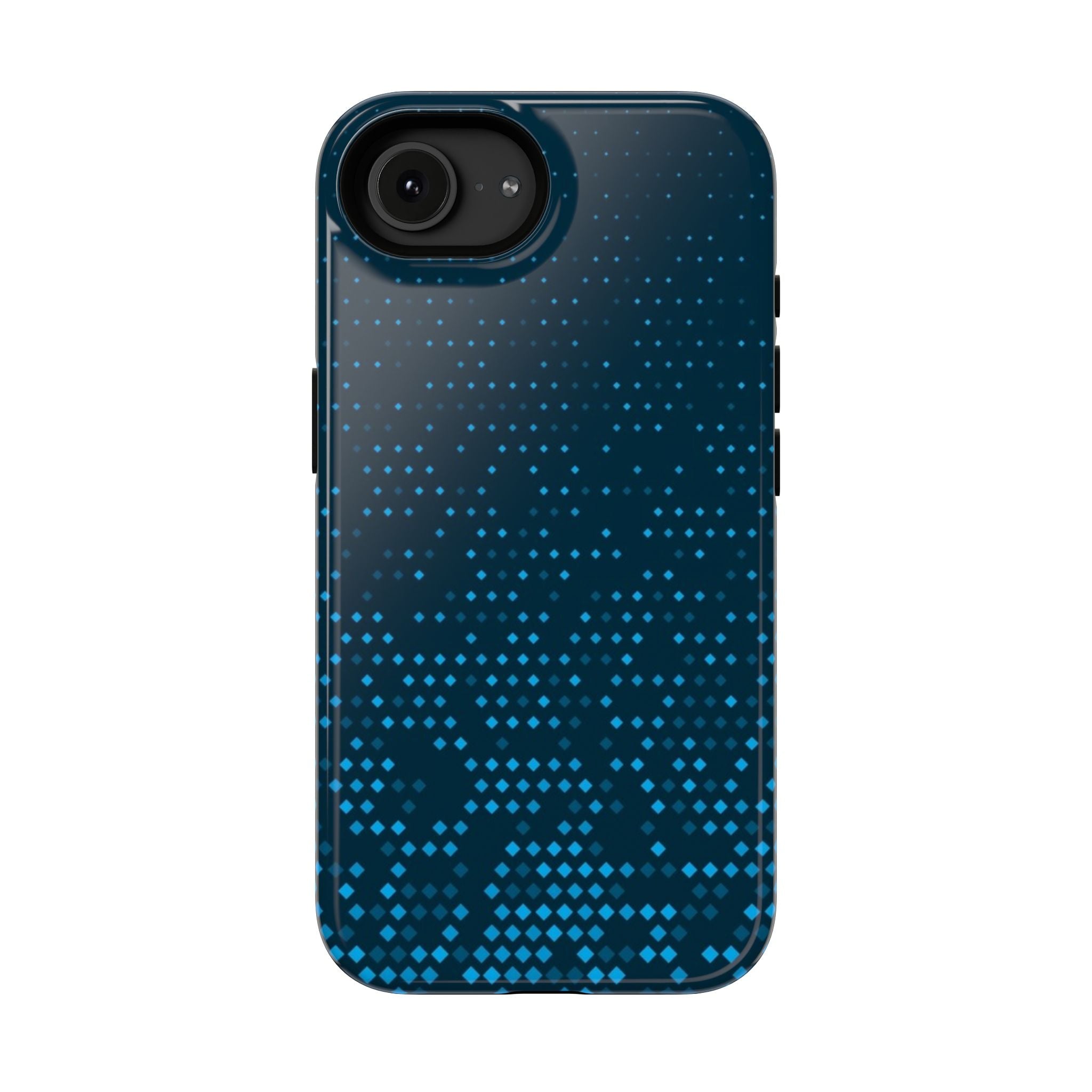 Blue Geometric Impact Resistant Phone Case
