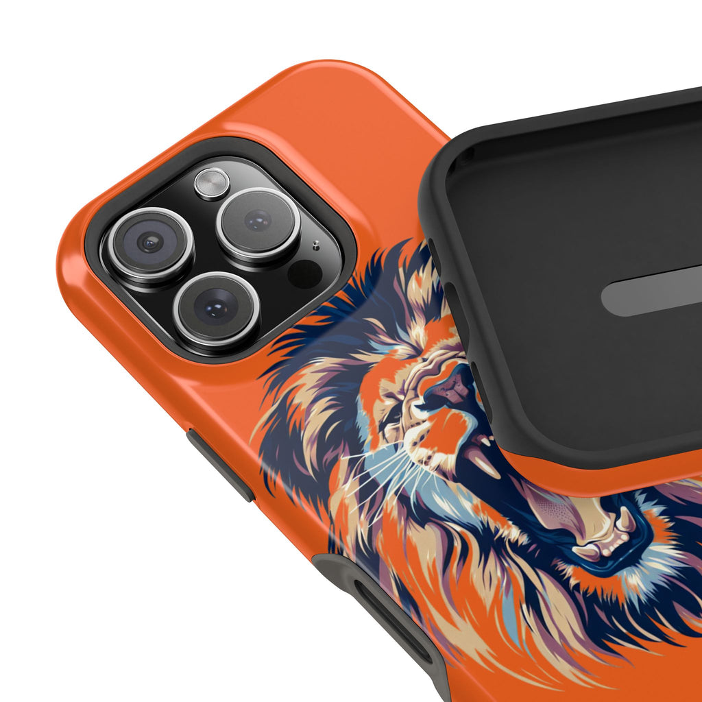 Roaring Lion Impact Phone Case — Shockproof Orange Protective Cover
