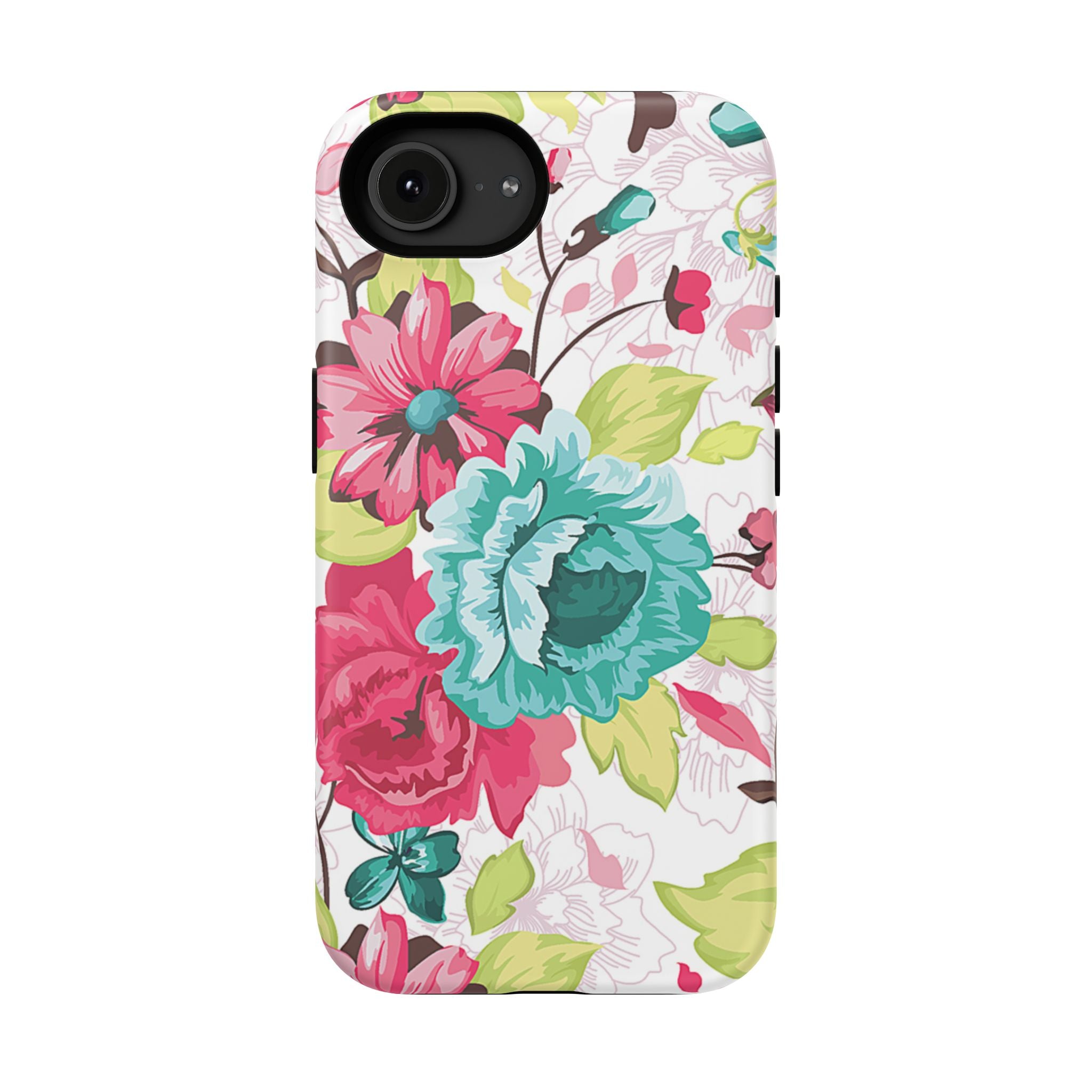 Floral Design Impact-Resistant Case