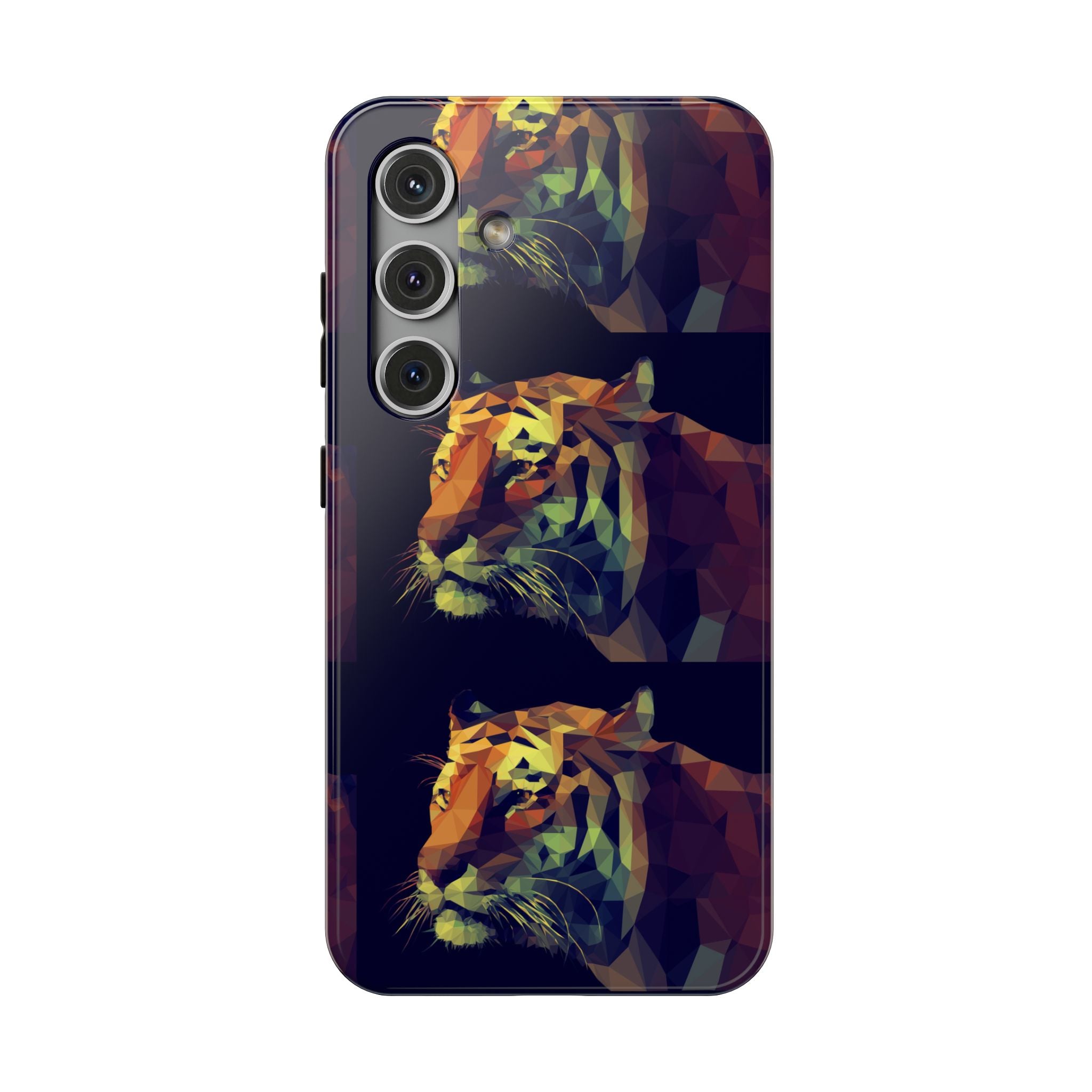Colorful Tiger Phone Case, Impact-Resistant
