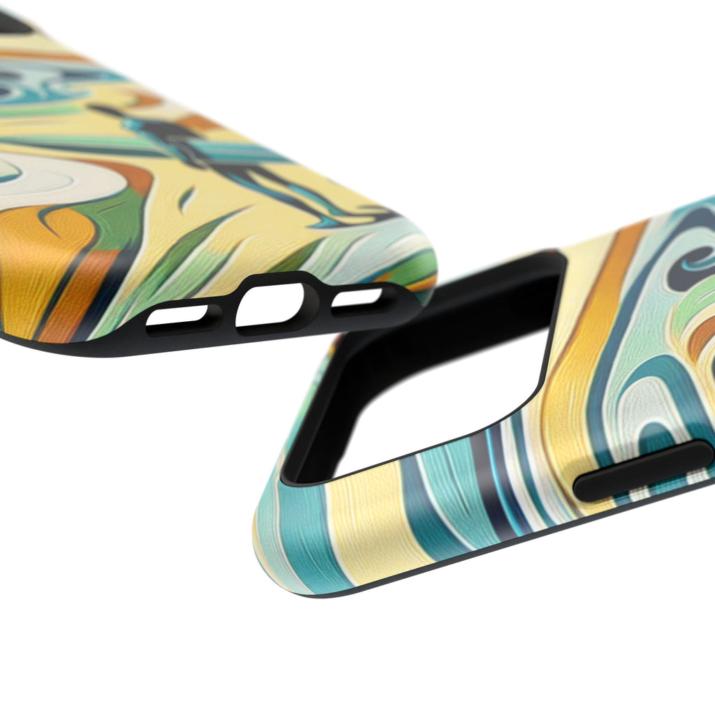 Surfboard Wave Art Phone Case — Impact-Resistant Beach Vibes iPhone Case