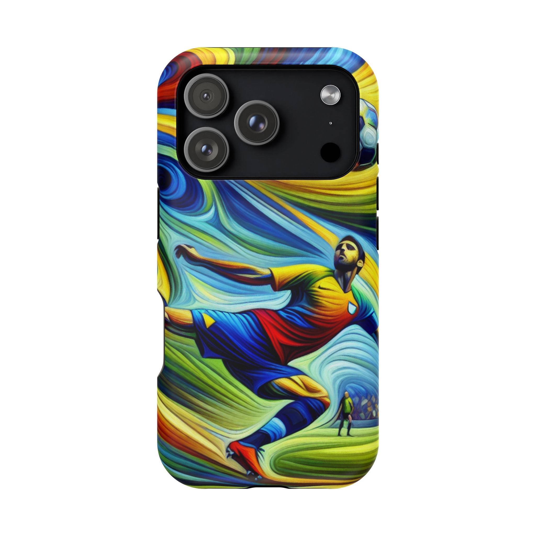 Colorful Soccer Impact Resistant Phone Case