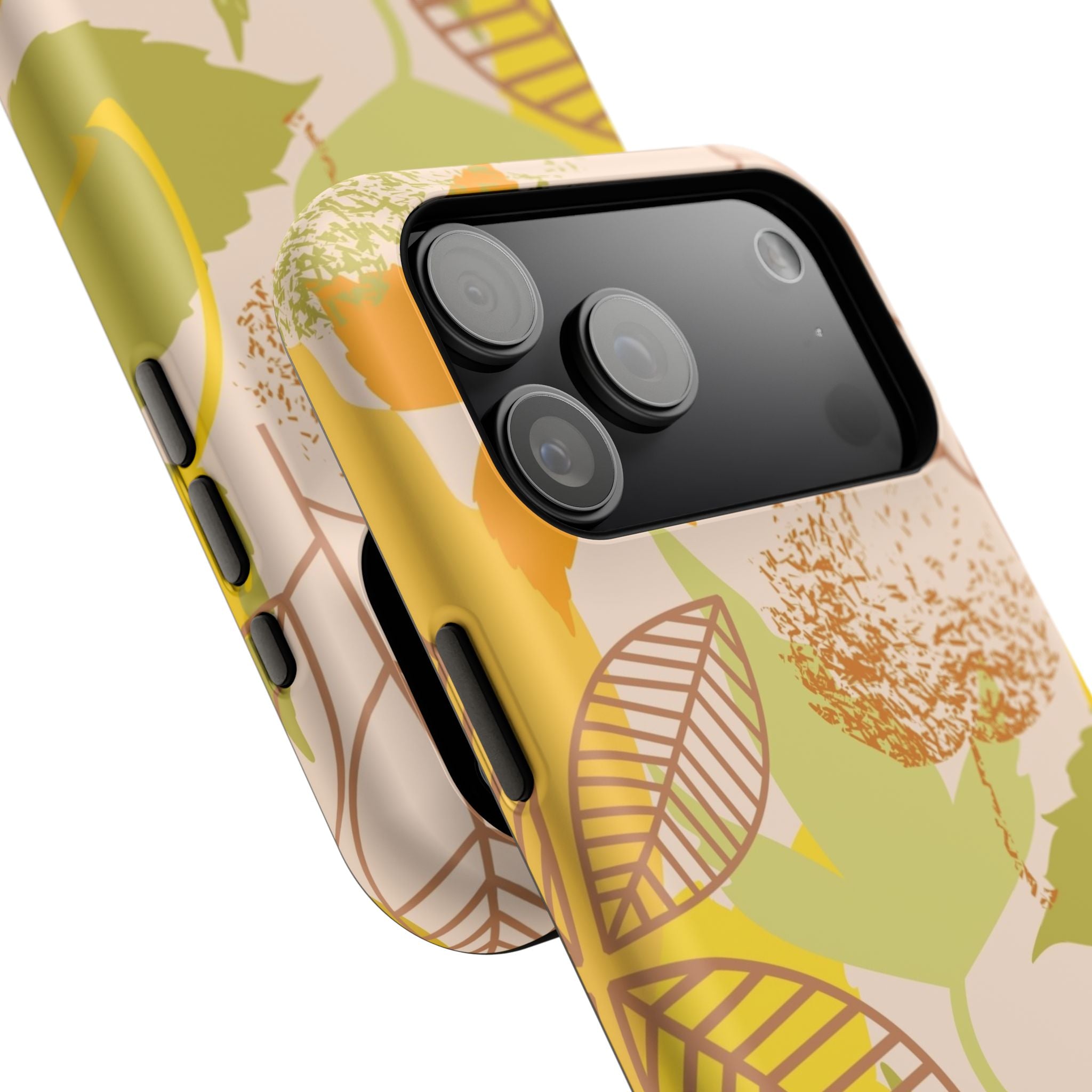 Chic Leaf Print Phone Case