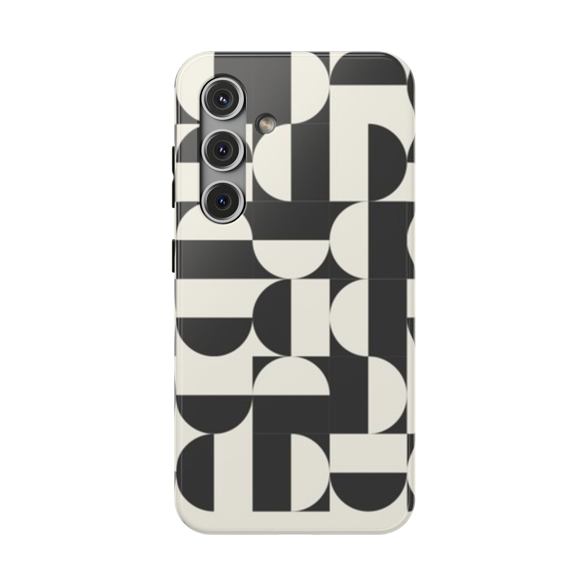 Black and White Design Impact-Resistant Case