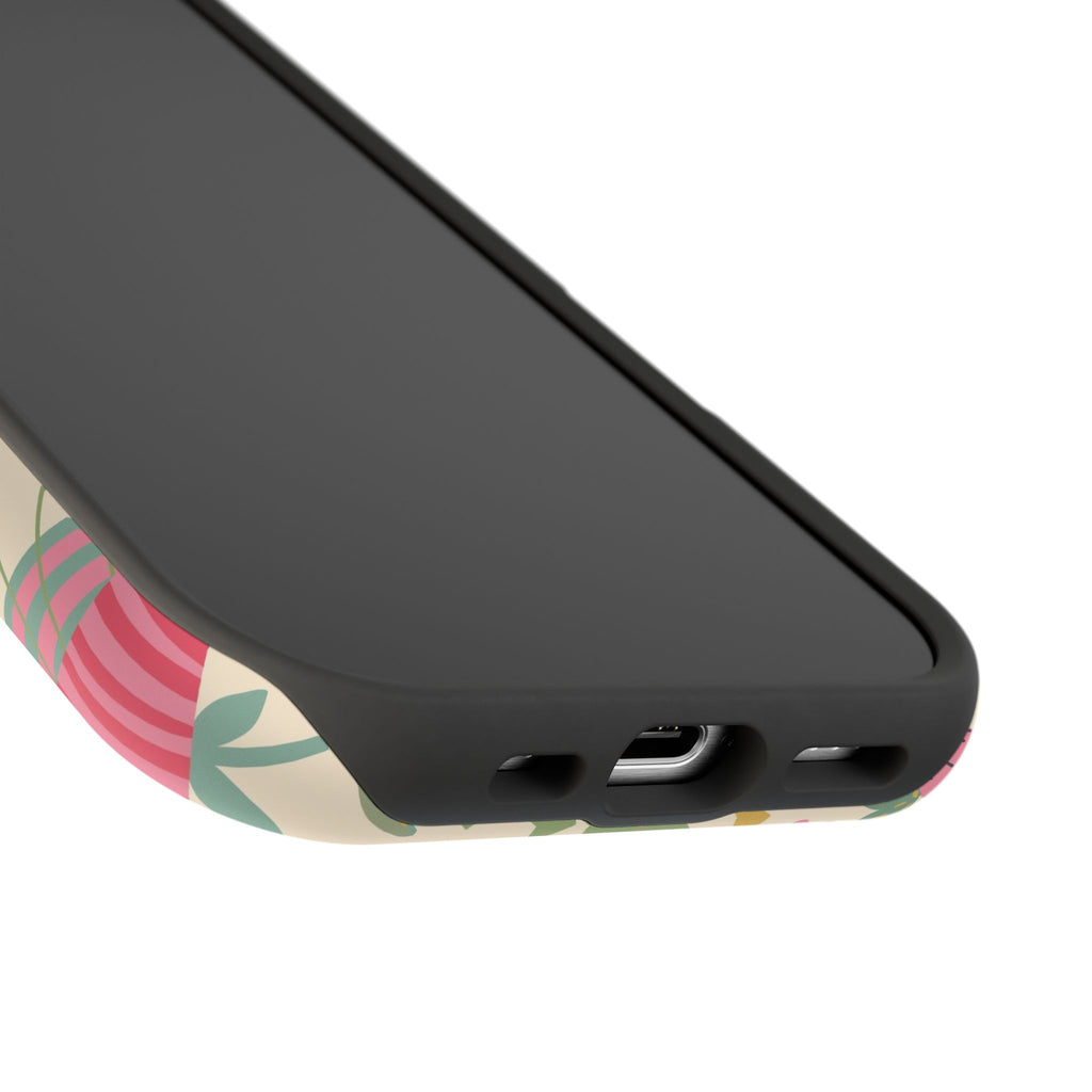 Cute Bird Floral Phone Case, Impact-Resistant