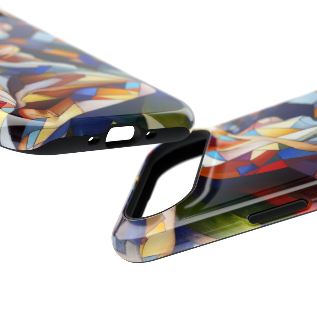 Stained Glass Angel Phone Case - Impact Resistant Art Phone Cover