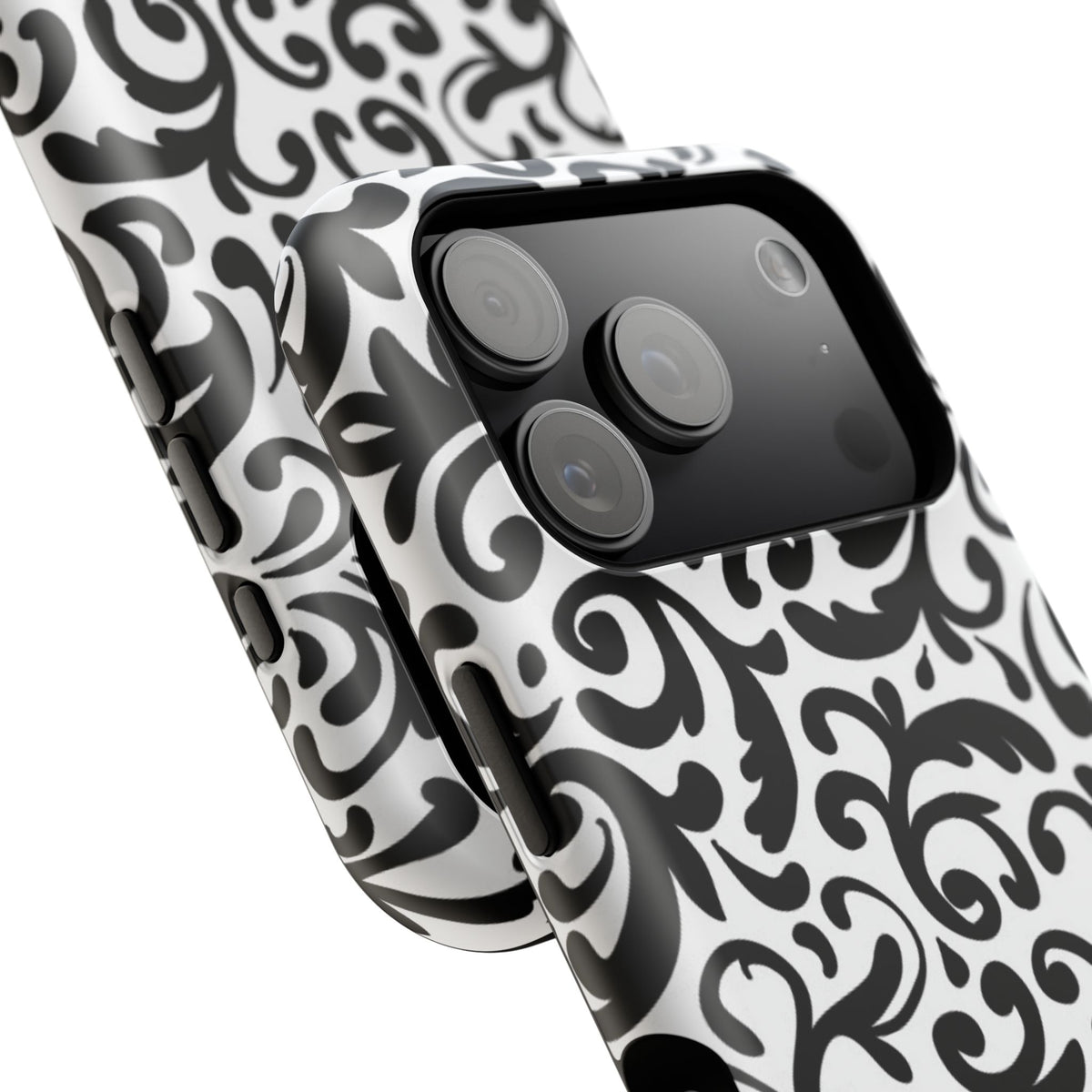 Floral Scroll Impact-Resistant Phone Case