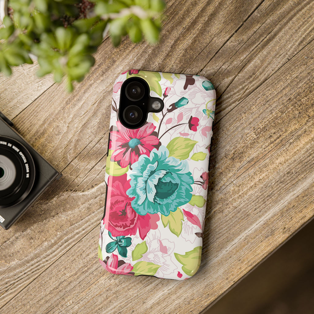 Floral Design Impact-Resistant Case