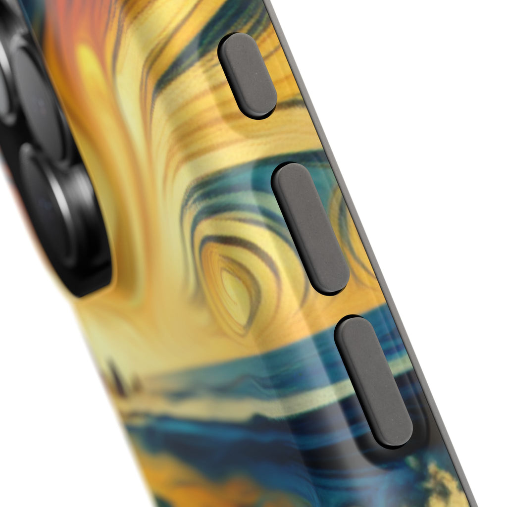 Impact Resistant Phone Case - Surfing Ocean Waves Design, Coastal Decor Gift