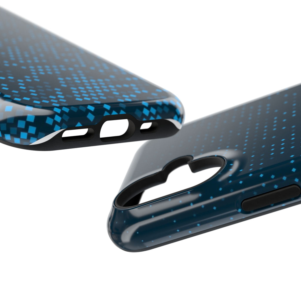 Blue Geometric Impact Resistant Phone Case