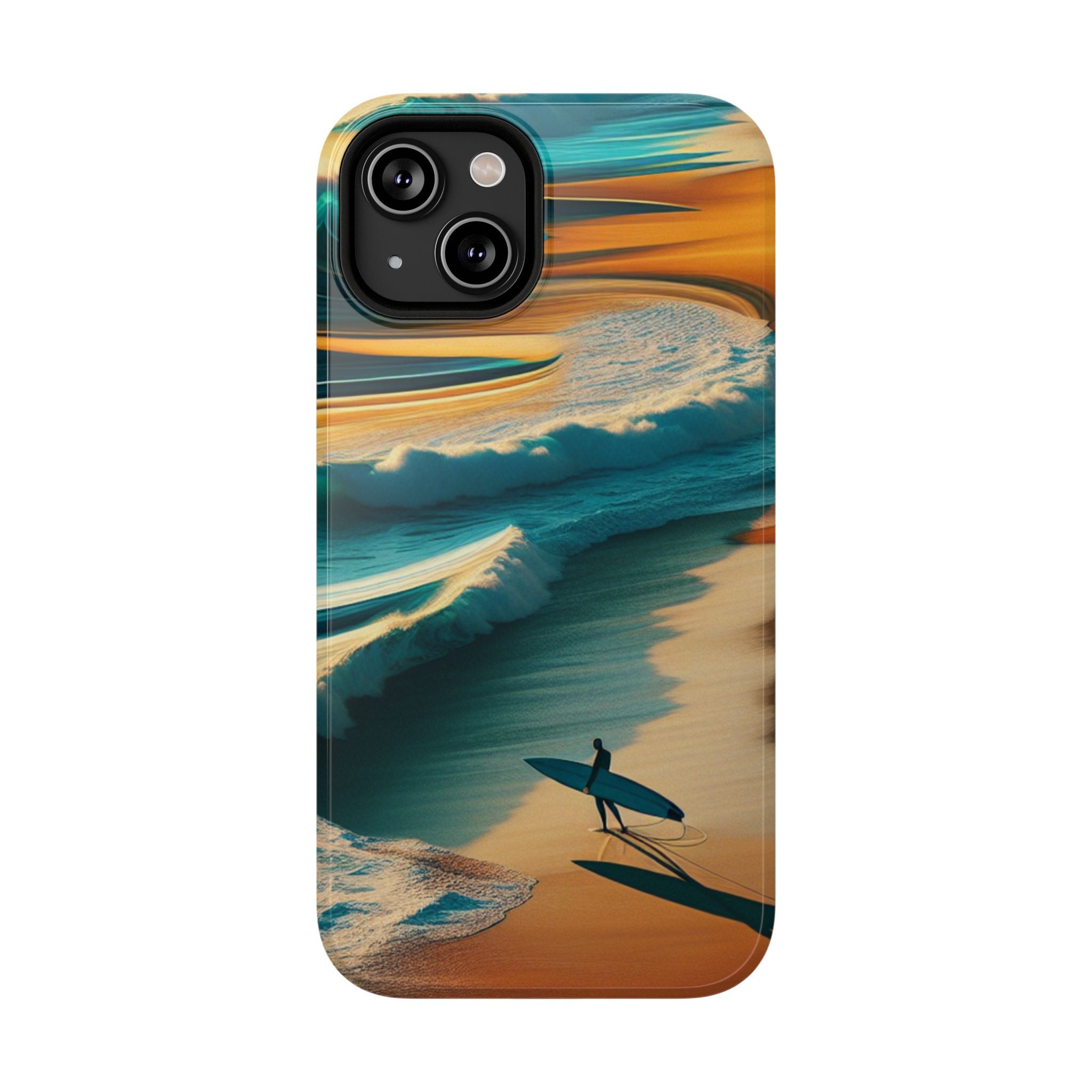 Impact Resistant Phone Case, Surf Wave Beach Lovers, Ocean Waves Design