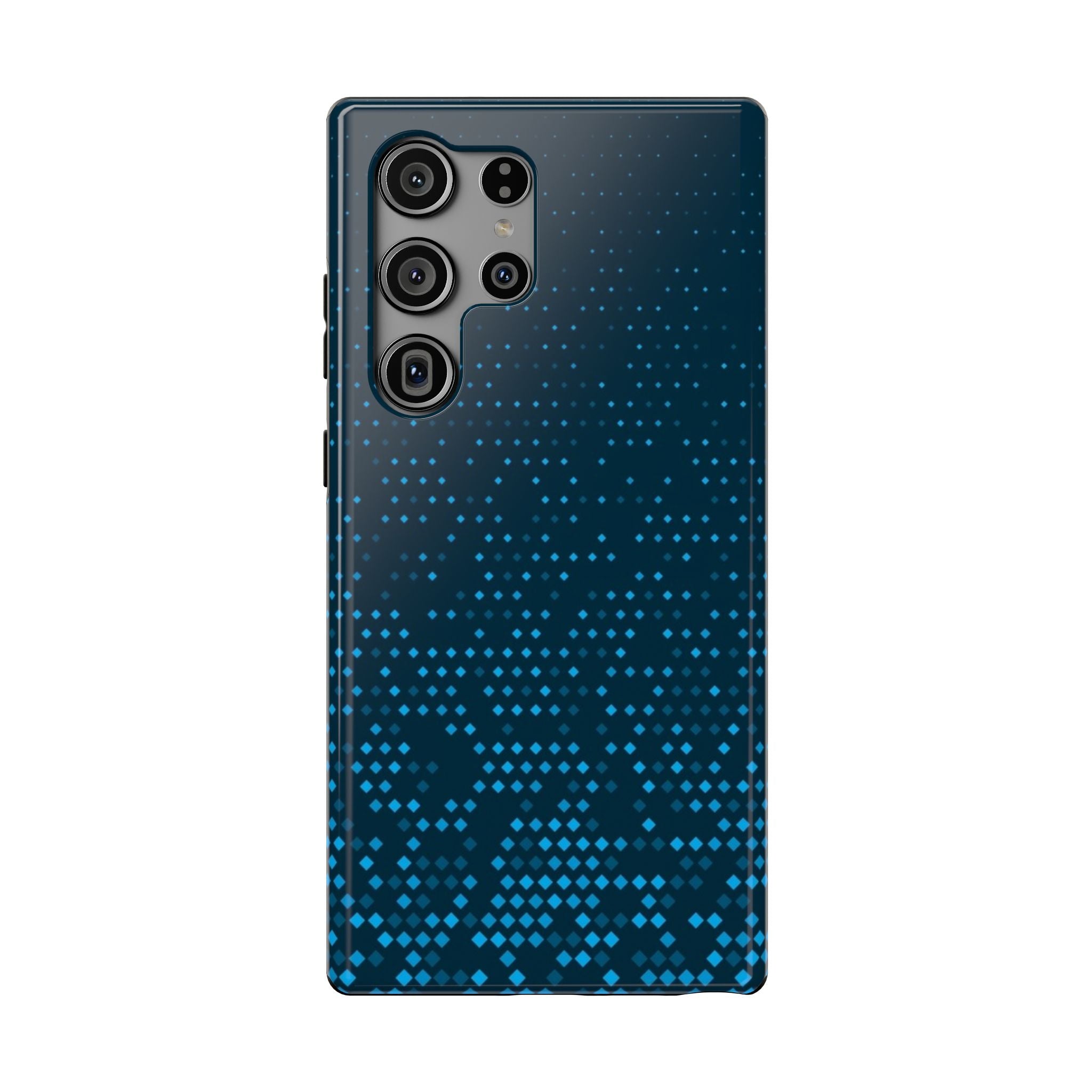 Blue Geometric Impact Resistant Phone Case