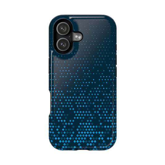 Blue Geometric Design Phone Case - Impact-Resistant, Durable
