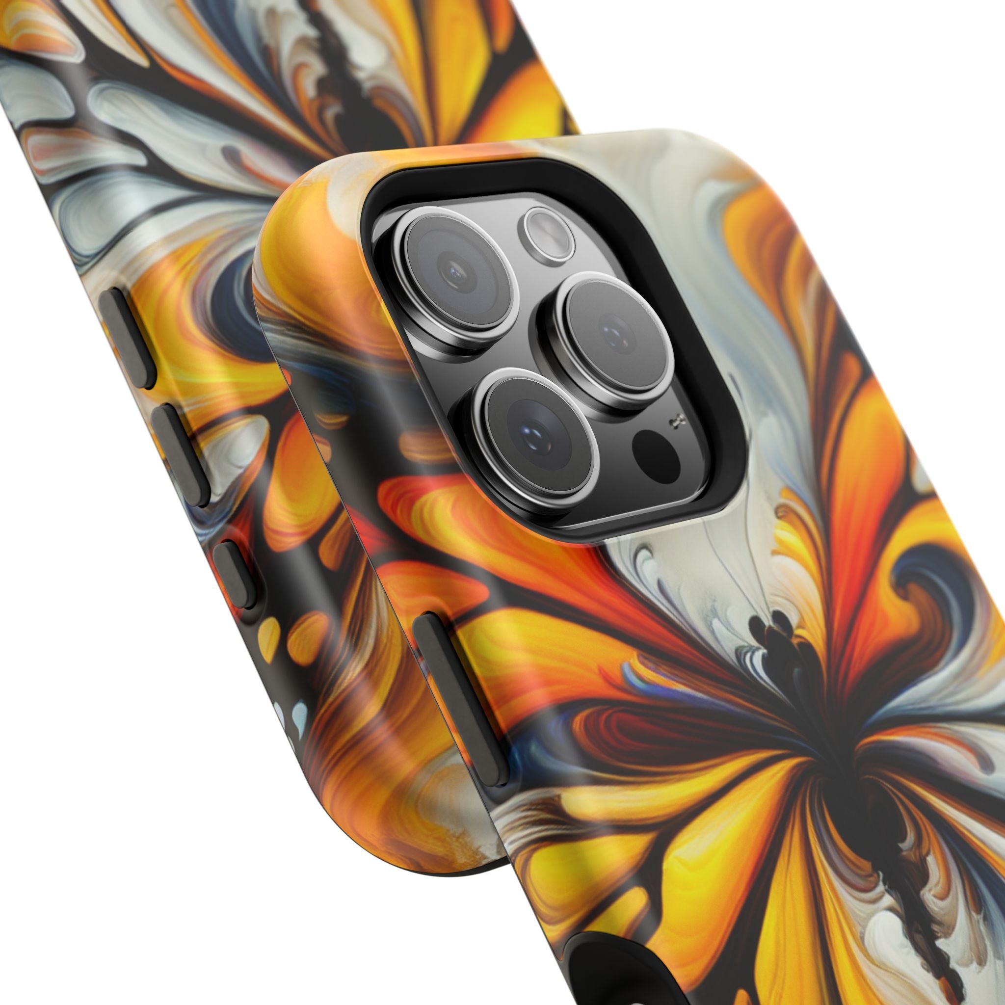 Colorful Butterfly Impact Resistant Phone Case, Artistic, Nature-Inspired Gift