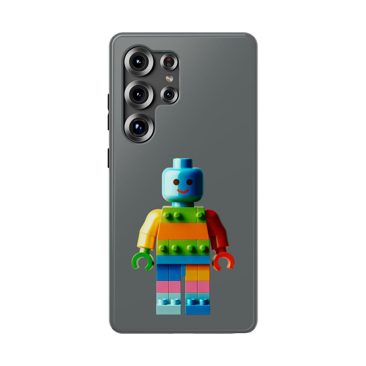 Rainbow Brick Minifigure Impact-Resistant Phone Case