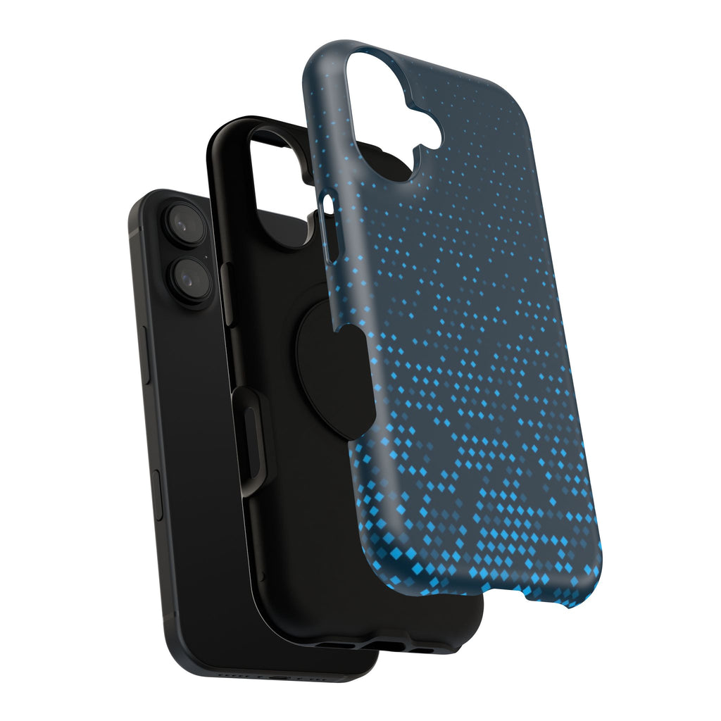 Blue Geometric Impact Resistant Phone Case