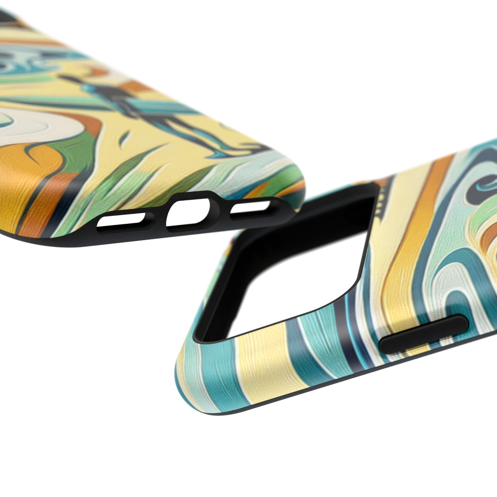 Surfboard Wave Art Phone Case — Impact-Resistant Beach Vibes iPhone Case