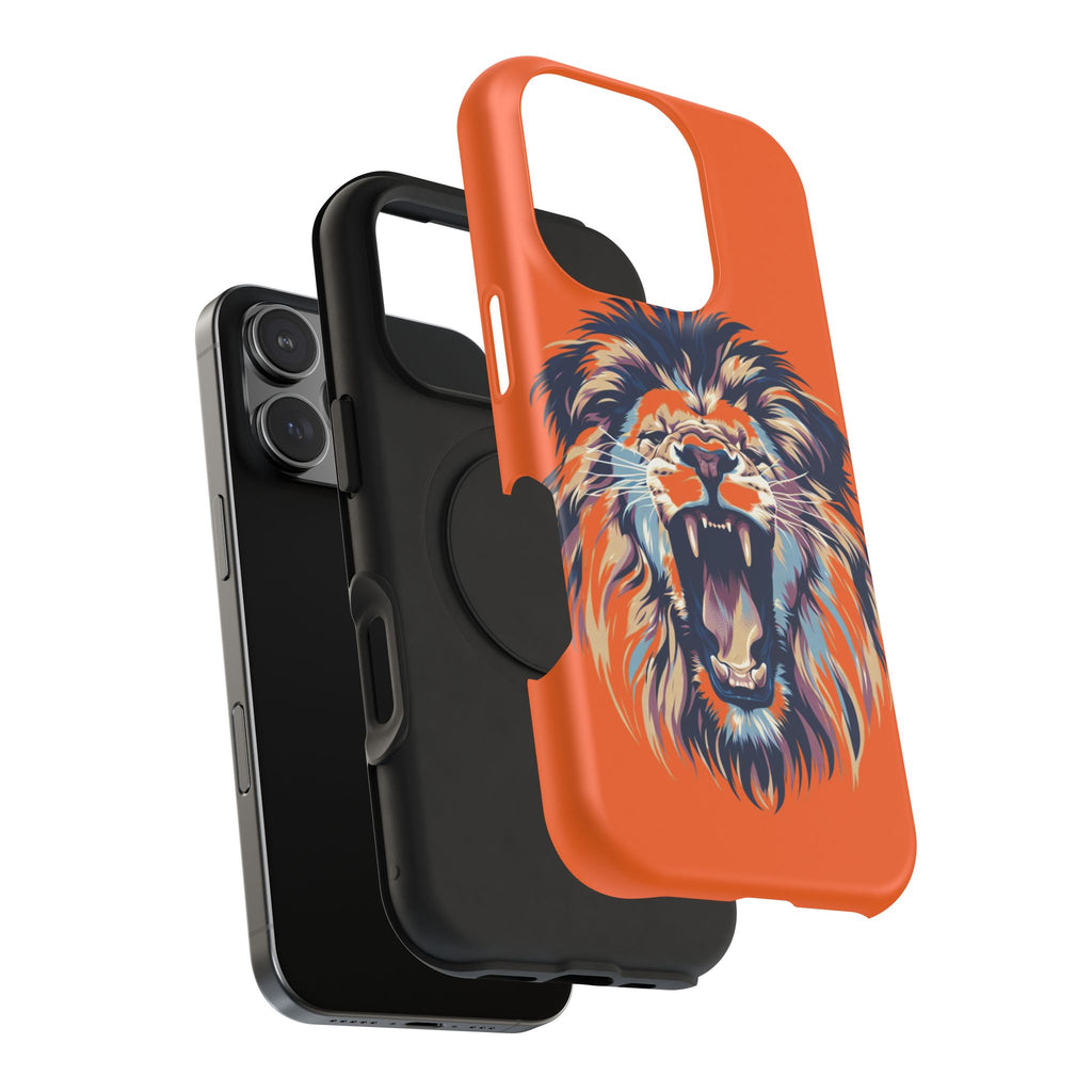 Roaring Lion Impact Phone Case — Shockproof Orange Protective Cover