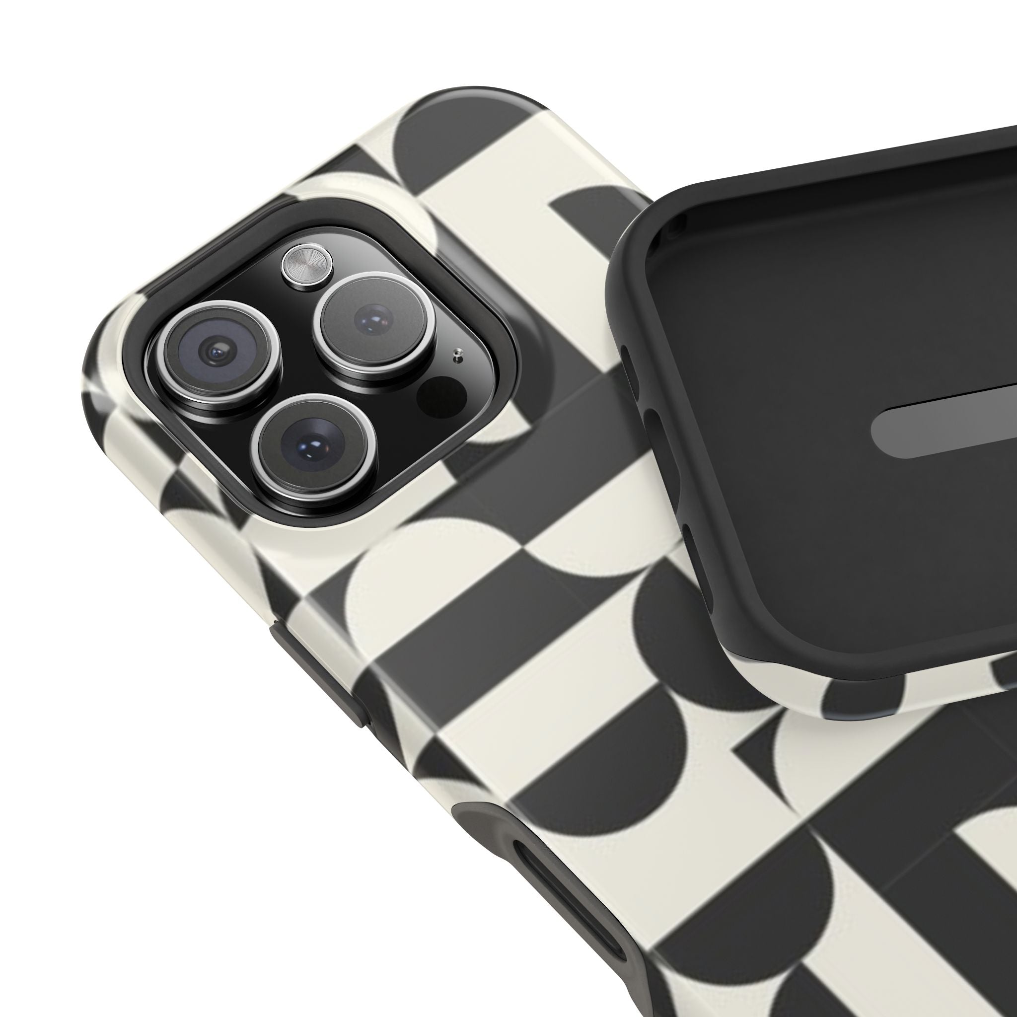 Black and White Design Impact-Resistant Case