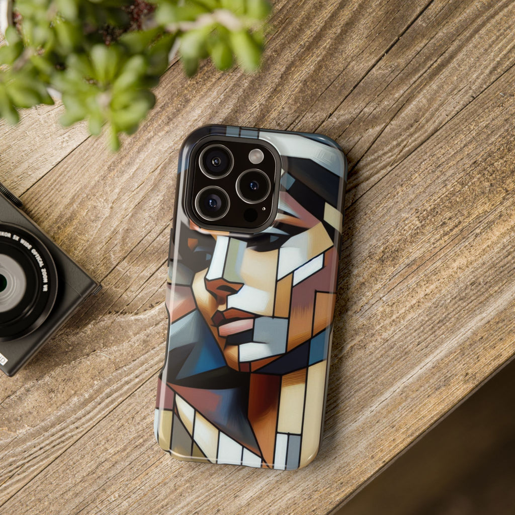Impact Resistant Phone Case -Woman Looking Side Abstract
