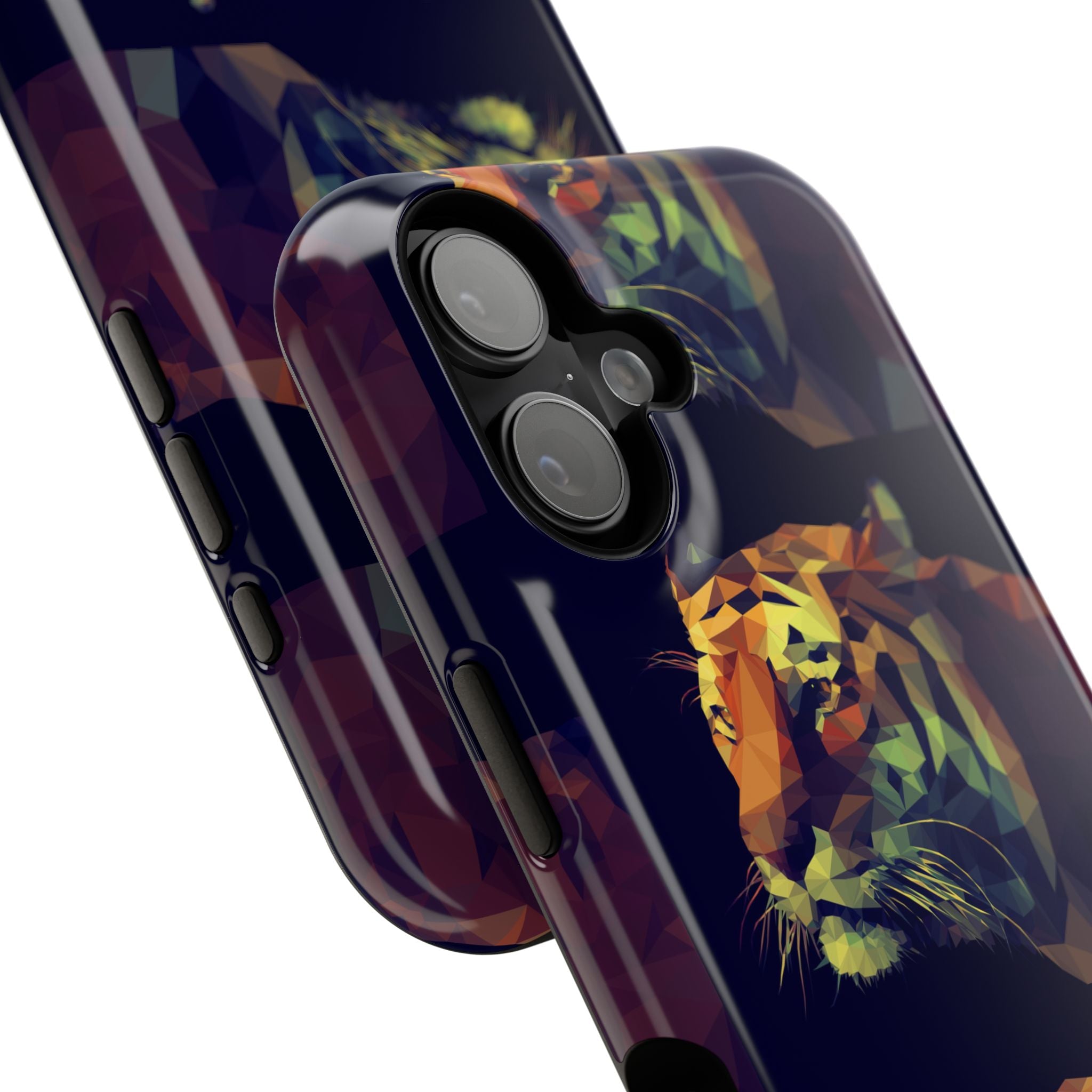 Colorful Tiger Phone Case, Impact-Resistant
