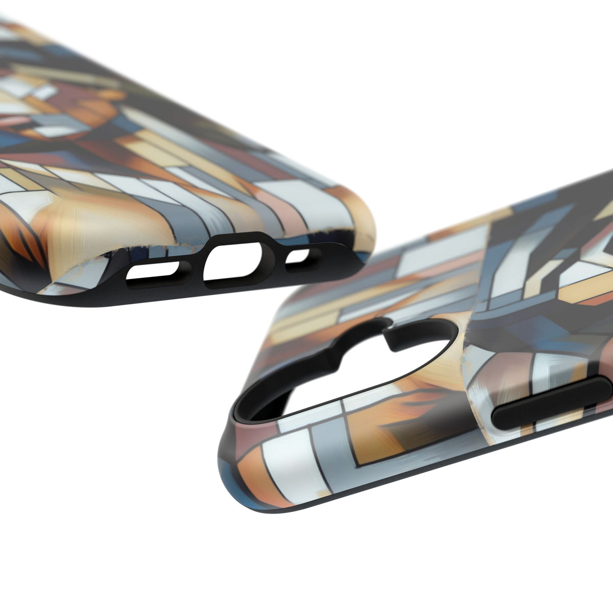 Impact-Resistant Case — Geometric Stained-Glass Woman Phone Cover