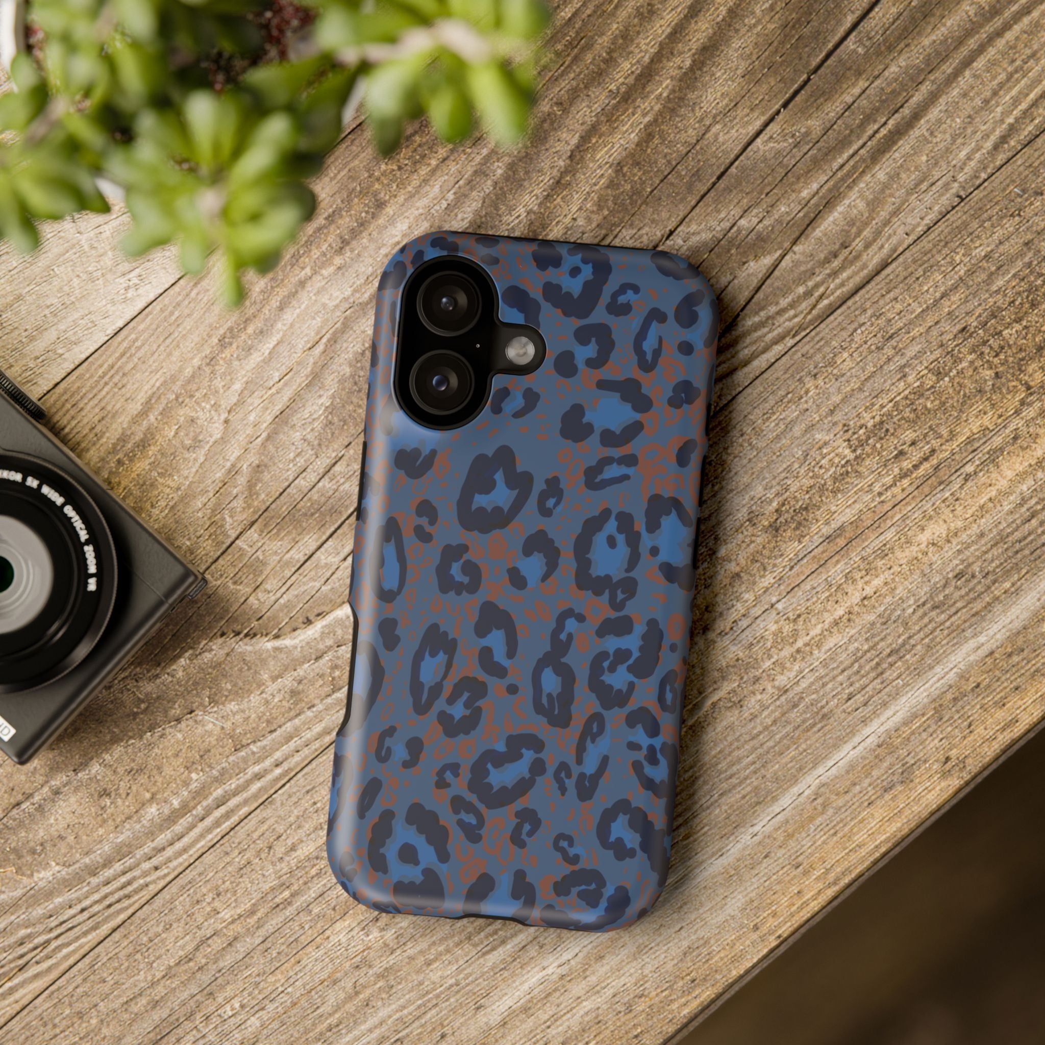 Leopard Print Phone Case, Impact-Resistant
