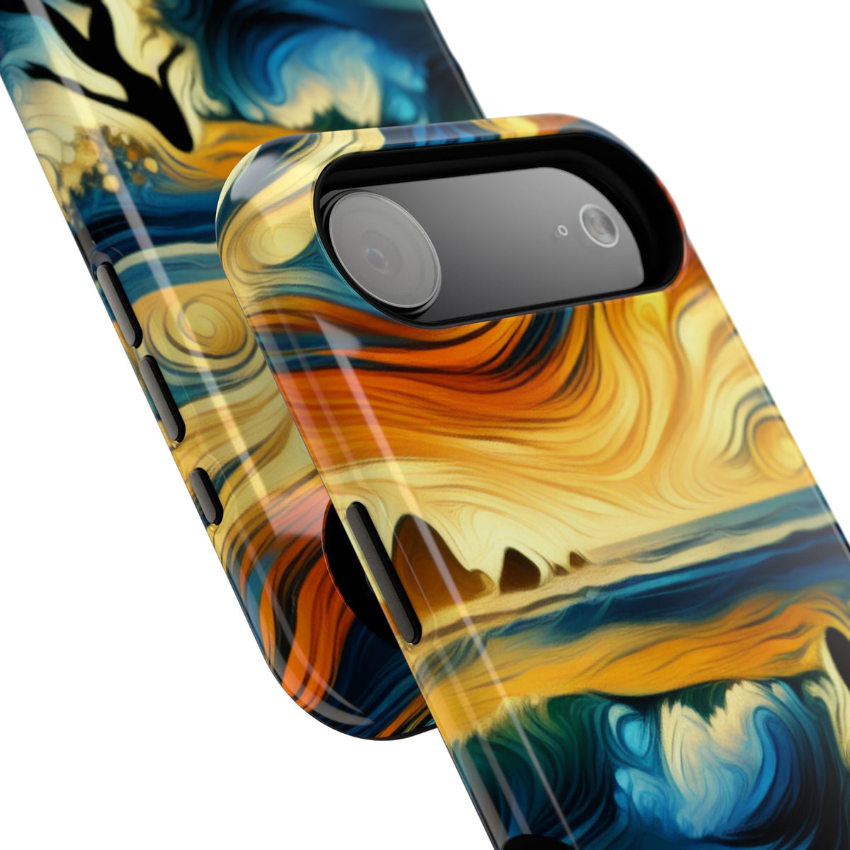 Surfer Sunset Phone Case — Impact‑Resistant Artistic Wave Design