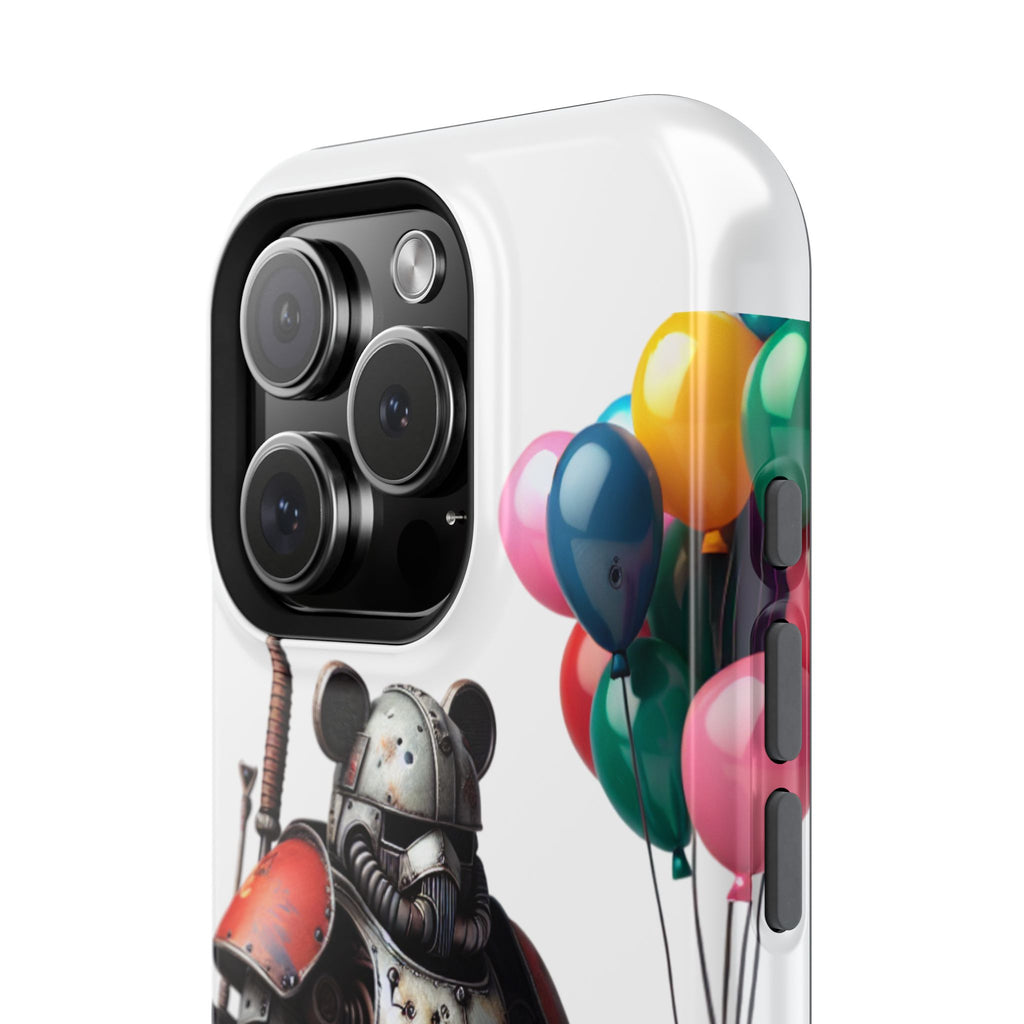Armored Bear with Balloons Impact-Resistant Galaxy Cute Phone Cases
