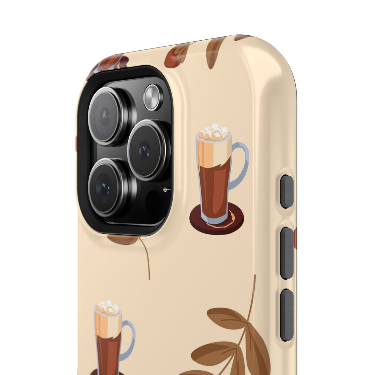 Latte & Leaves Impact-Resistant Phone Case for Samsung Galaxy Phones