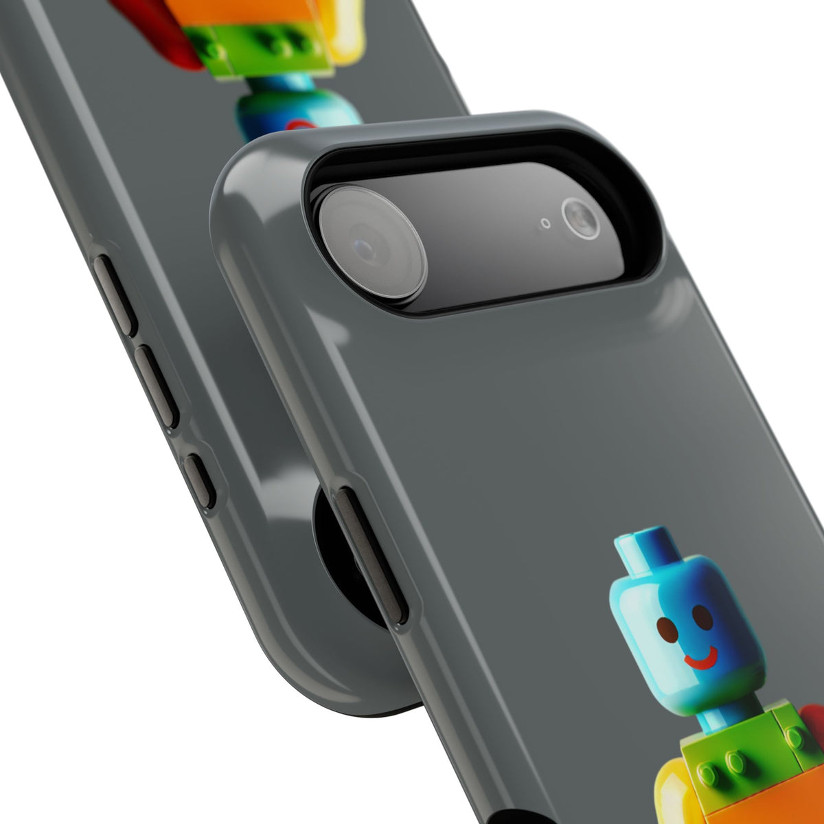 Rainbow Brick Minifigure Impact-Resistant Phone Case