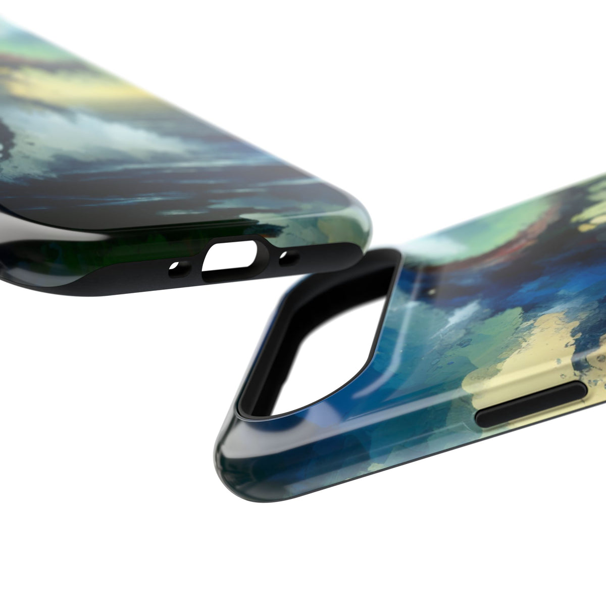 Shark Wave Impact-Resistant Phone Case — Ocean Monster Art Protective Cover