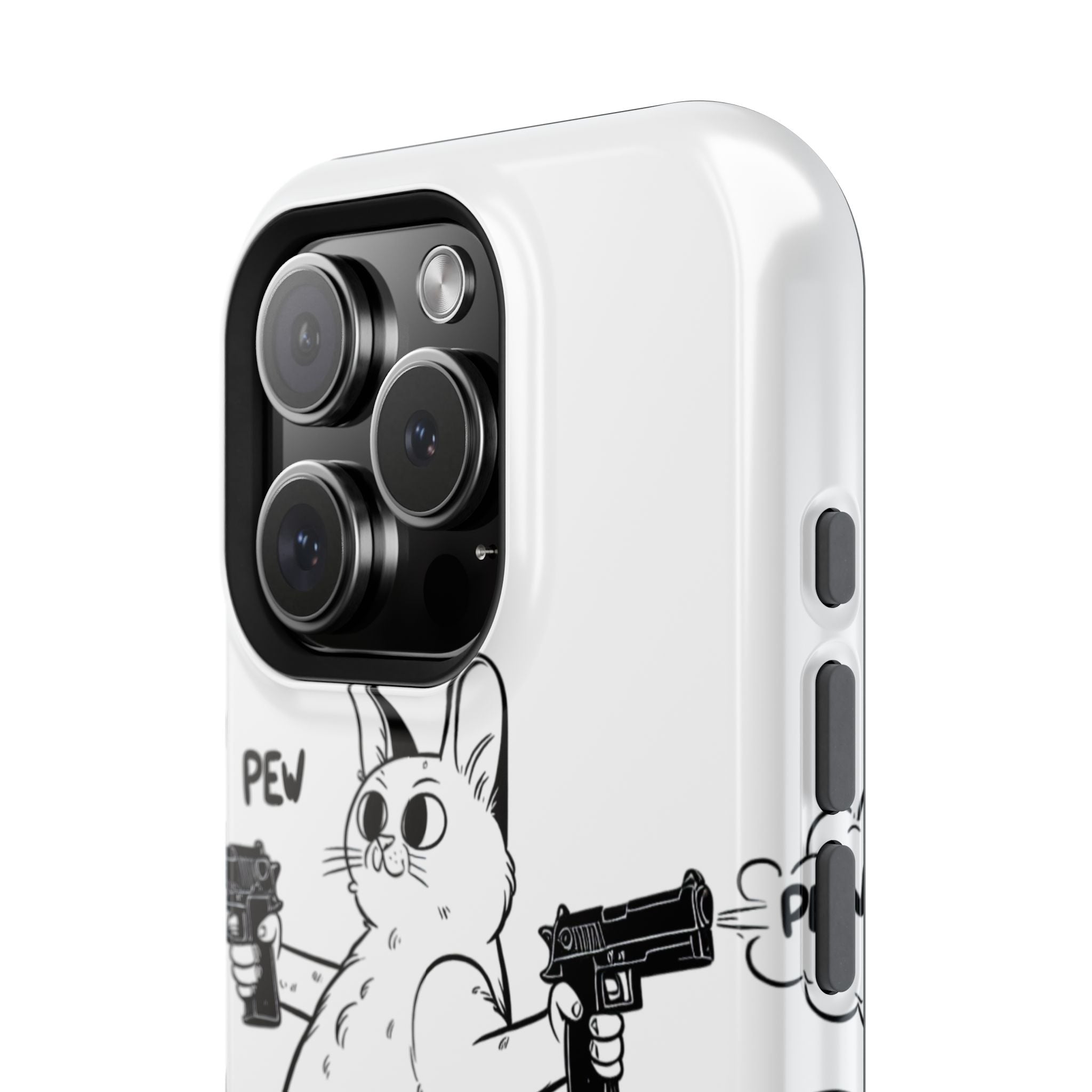 Impact Resistant Phone Case- Funny Cat Pew Pew