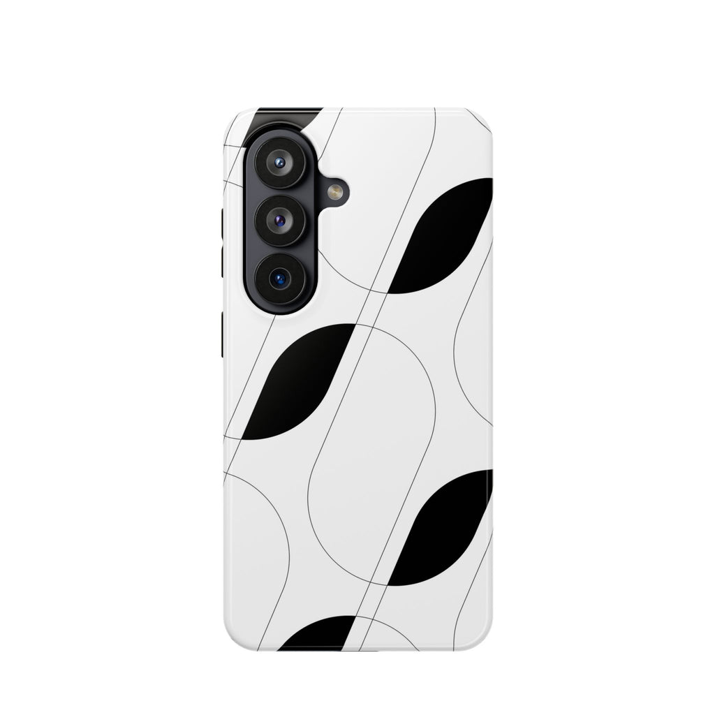 Minimalist Black Leaf Phone Case — Impact-Resistant Protective Case for iPhone