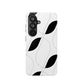 Minimalist Black Leaf Phone Case — Impact-Resistant Protective Case for iPhone