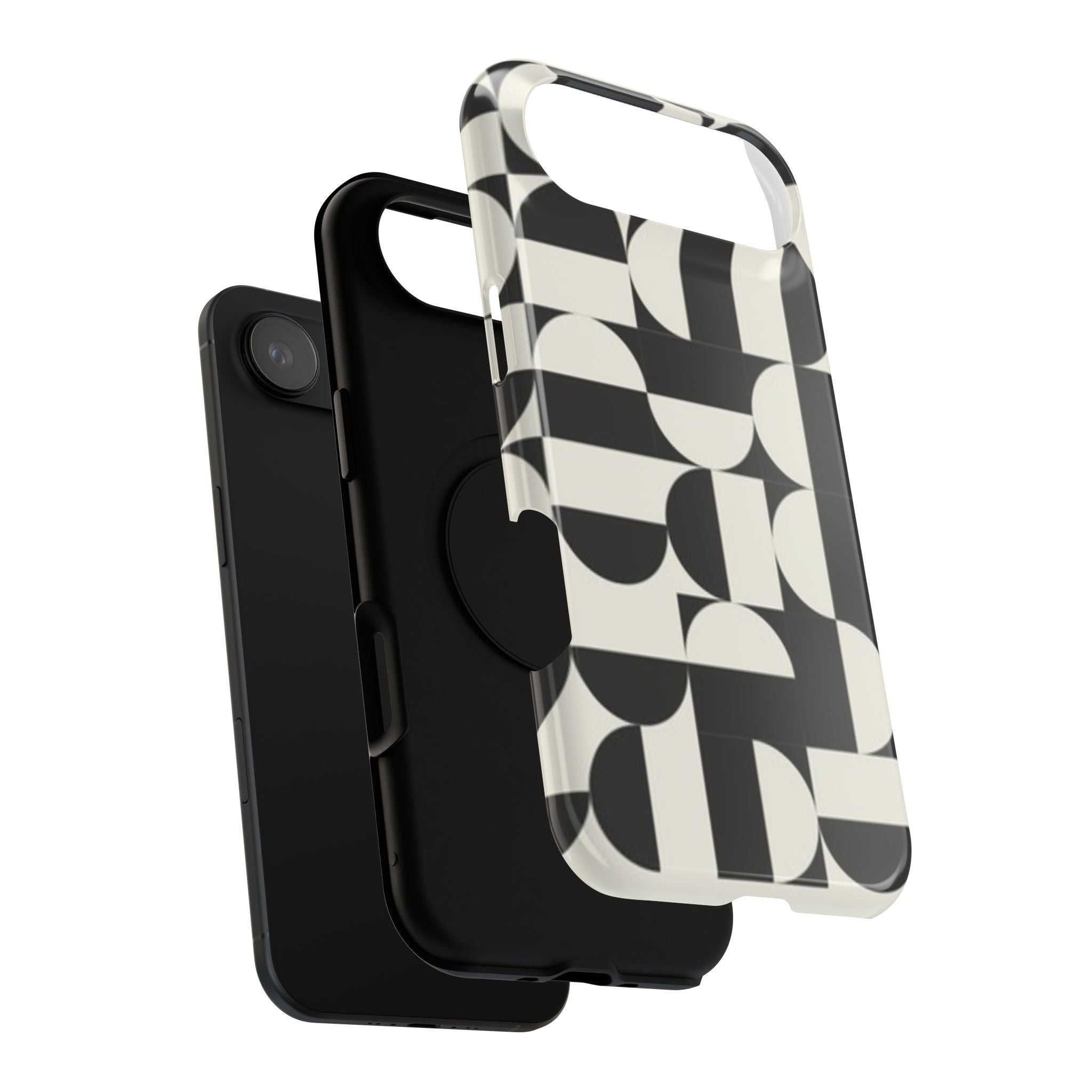 Black and White Design Impact-Resistant Case