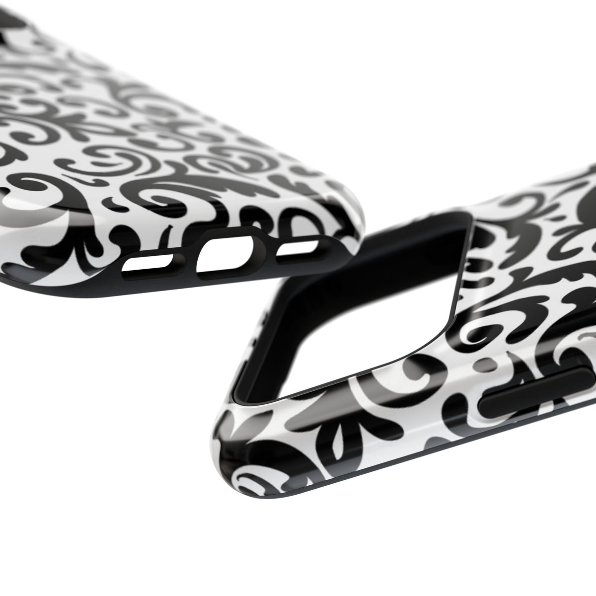 Floral Scroll Impact-Resistant Phone Case
