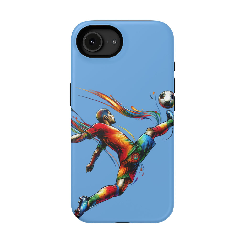 Soccer Kick Impact-Resistant Phone Case — Colorful Futbol Art, Shockproof Protection