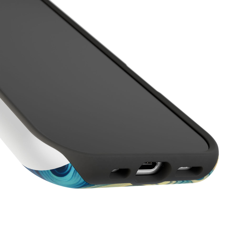 Impact Resistant Phone Case - Surfing Ocean Waves Design, Coastal Decor Gift