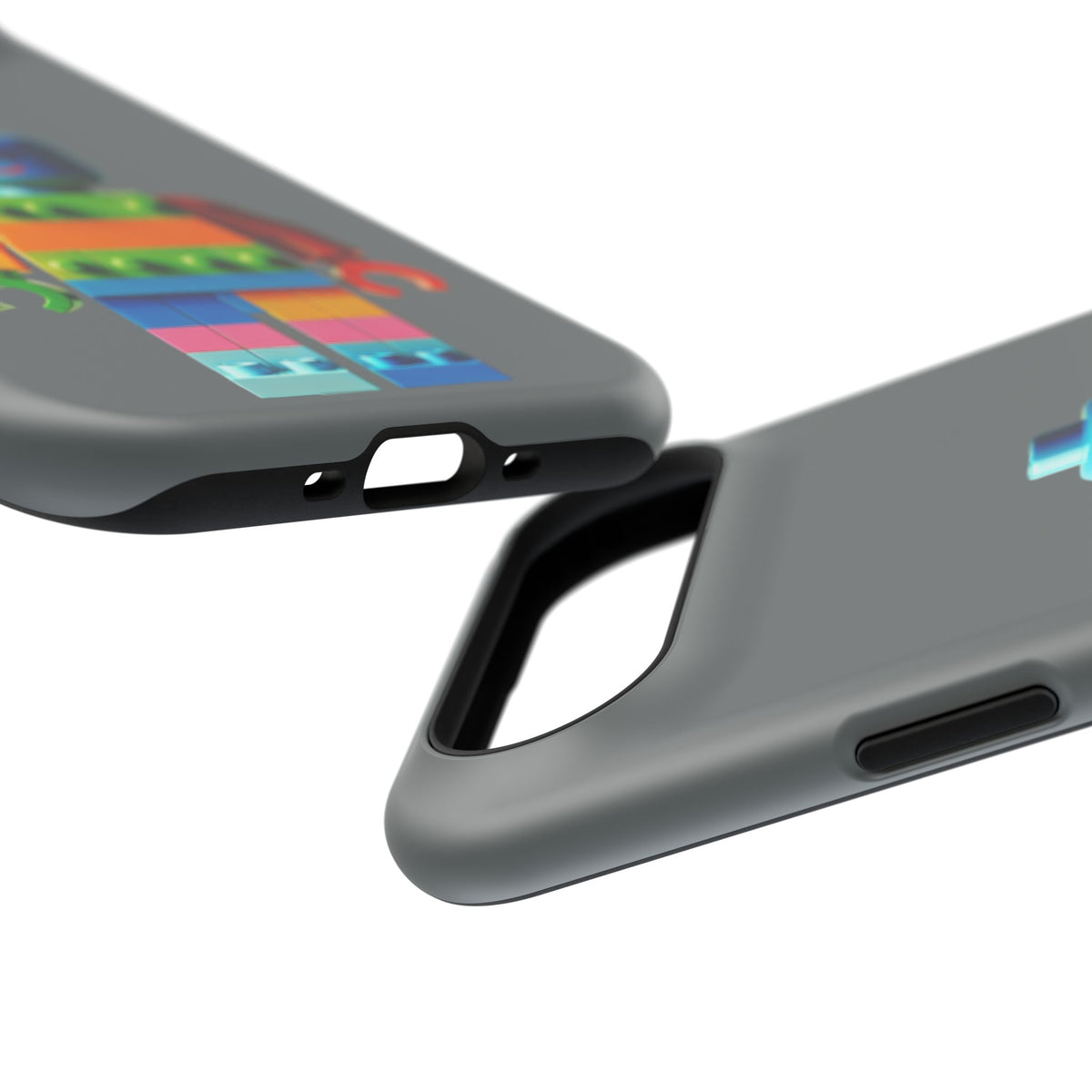 Rainbow Brick Minifigure Impact-Resistant Phone Case