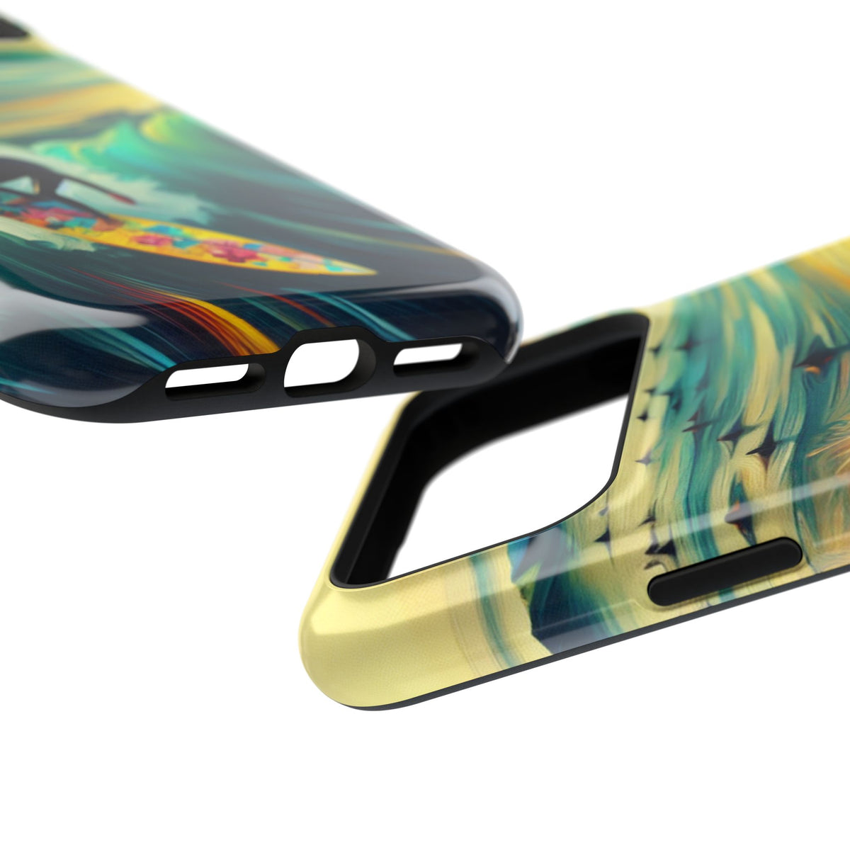 Surfing Waves Impact-Resistant Phone Case — Colorful Surfer Design