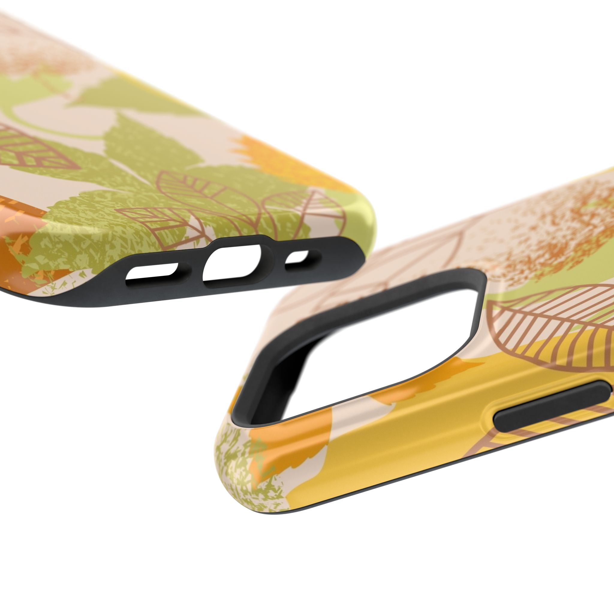 Chic Leaf Print Phone Case