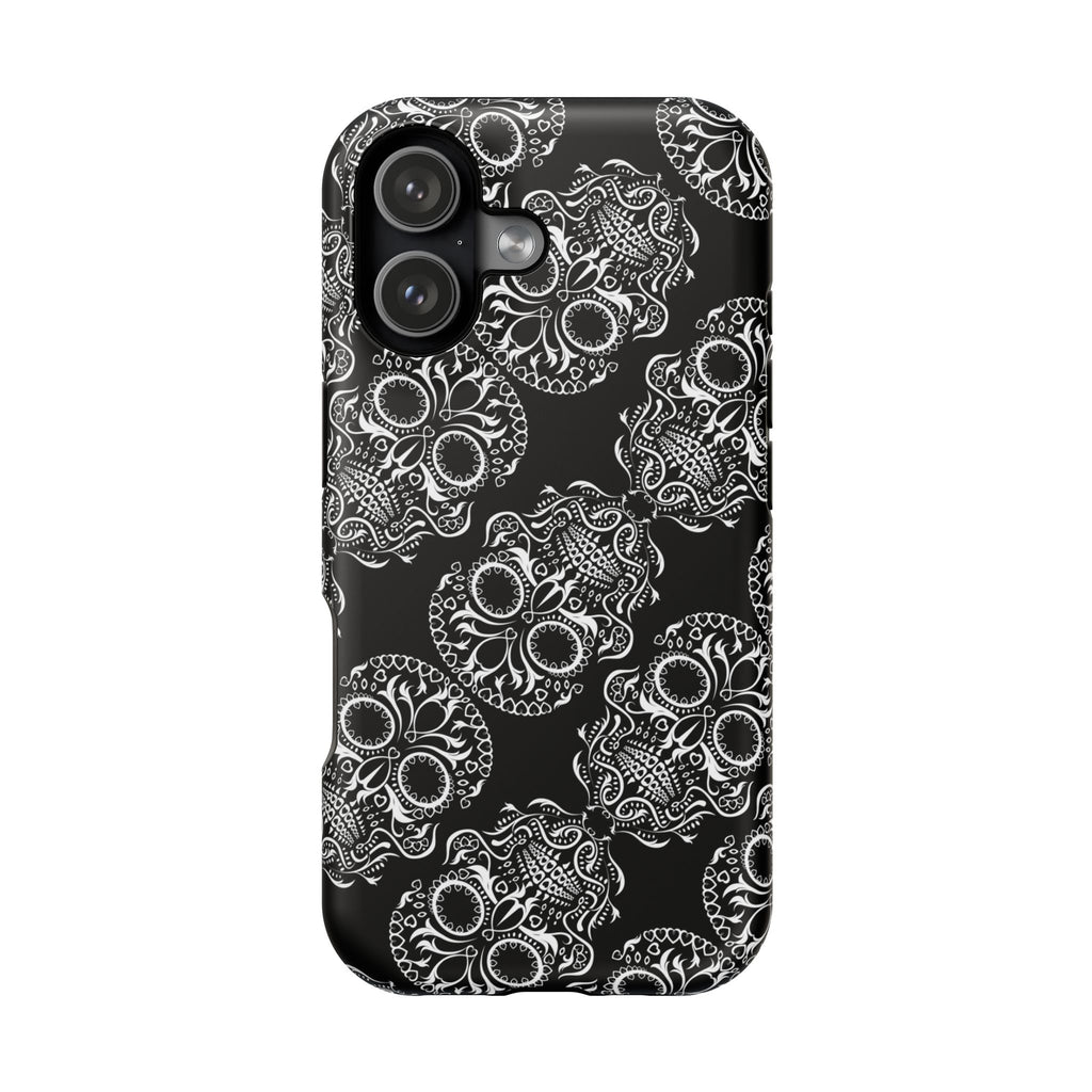 Skull Pattern Black & White Gothic Tough Cases for iPhone
